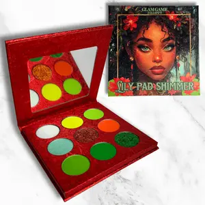 Cheerleader Eyeshadow Palette – Green & Orange Glitter, Shimmer & Matte Makeup