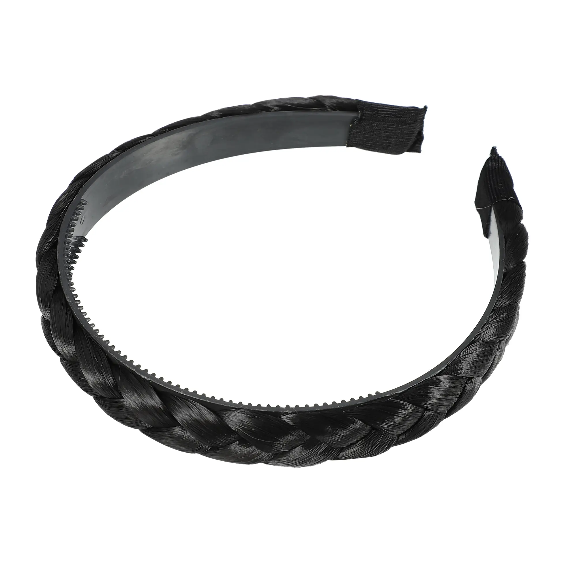 Unique Bargains 1pc Headband Synthetic Hair Plaited, Headband Braid Braided with Teeth for Women