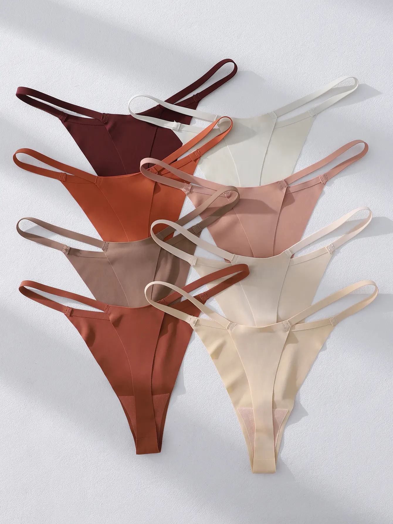 DEANGELMON Women's Seamless G-String Thong, Soft Stretch Low Rise Panty, No Show Underwear with Cotton Lining for Workout, Tag-Free, Everyday, Pink, Yoga