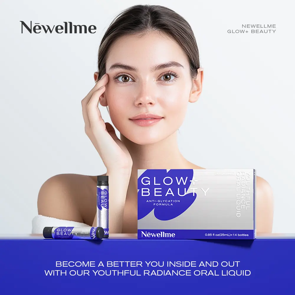 NEWELLME Flavored Drink Mix 14 bottles, supporting skin anti-aging, energy and concentration - no sugar added - vitamins, health and fitness supplement dietary edible natural NAD anti-aging supplement