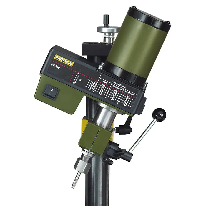 Proxxon Mill/Drill Head PF 230 — Converts PD 250/E Lathe to Machining Center, 6-Speed, 140W (No. 34104)