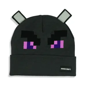 Minecraft Beanie Adult Ender Dragon 3D Ears Character Cuff Knit Hat Cap