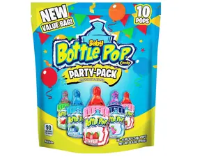 Baby Bottle Pop Candy Lollipops - Bulk Candy Variety Party Pack - 10 Count Lollipops w/ Powdered Sugar Dip in Assorted Fruity Candy Flavors - Bulk Candy for Party Favors, Birthdays, Baby Showers