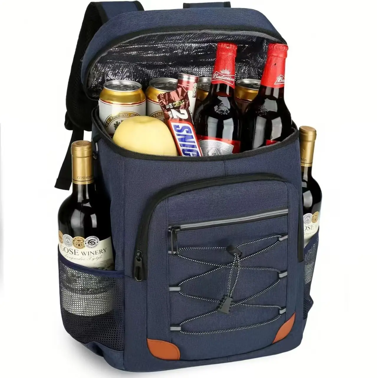 Soft Sided Cooler Backpack, 32L Large Capacity Thickened 22 Hours Insulated Bag, Waterproof Oxford Fabric with Leakproof Liner for Hiking, Camping, Picnics