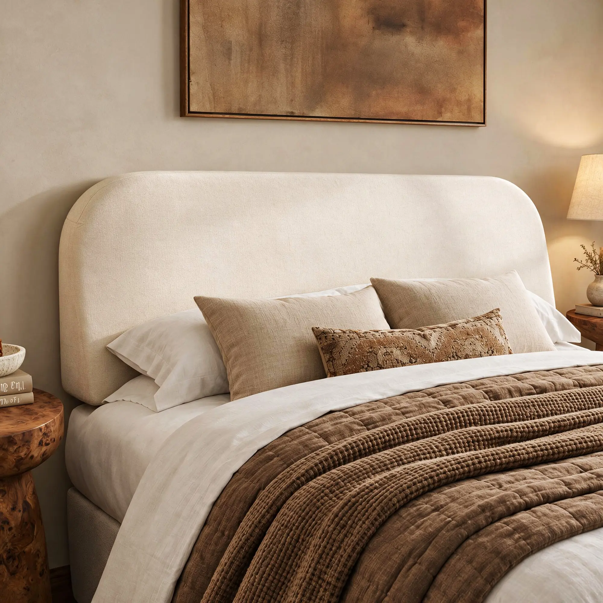 Upholstered Headboard Only-No Assembly,Headboard Only-Compatible with Platform Bed Frames (Twin/Full/Queen/King),Linen Fabric Modern Style Headboard,Height Adjustable Fit 6-15''Mattresses,and Ergonomic Headboard Soft Rich,familyfun