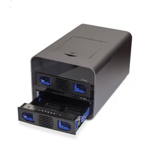 IO-CREST SY-ENC50127 USB 3.2 (10Gbps) Type-C 2 Bay 2.5 Inch and 3.5 Inch SATA Hard Drive + 2 Bay M.2 NMVe Combo External Hard Drive Enclosure