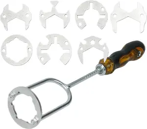21-in-1 Telescopic Multi-function Sink Wrench with 7 Interchangeable Heads – Universal Plumbing Tool for Tight Spaces in Kitchen & Bathroom-1