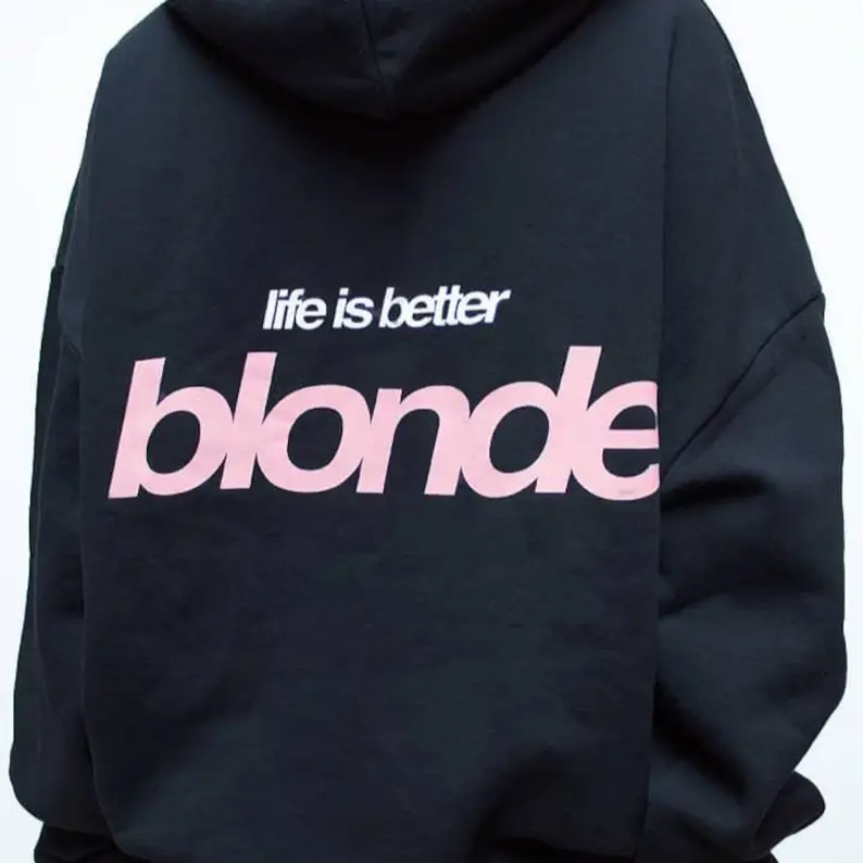 Oversized Fleece Hoodie – Life Is Better With Blonde‑Hair Graphic Back Print