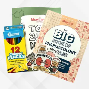 Pharmacology Book Bundle (Stickers + Color Pencils)