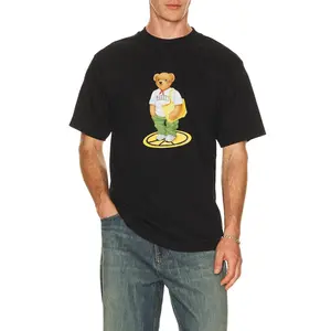 Market Stand For Peace Bear T-Shirt in Jet Black Unisex