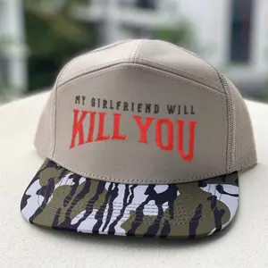 My Girlfriend Will Kill You Camo Trucker Hat