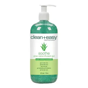Clean & Easy Professional Aloe Vera Soothing Gel - 16 fl oz Post-Wax Hair Removal Relief, Hydrating Face/Body Solution, Smooth Beauty & Personal Care Essential, Body Care