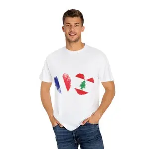 Get Lebanese Pride I Love Lebanon Flag T-Shirt - Menswear, Top Round Neck