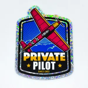 Private Pilot Glitter Sticker