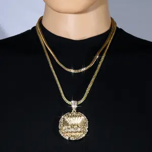 Last Supper Pendant | 20", 24" & 30" In - Franco Chain Gold Plated Necklace For Men's Fashion