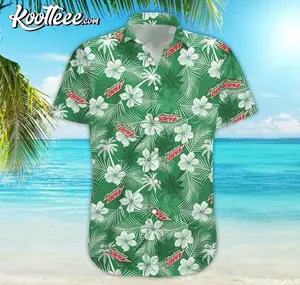 Mountain Dew Hawaiian Shirt Shorts Set Men Tropical Floral Hibiscus Palm Summer Beach Vacation Outfit Matching Couple Aloha Festival Casual Loose Comfortable Streetwear Gift