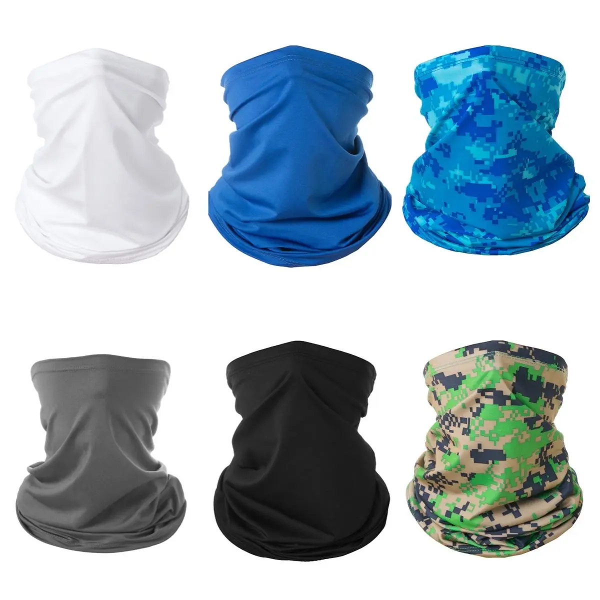 6 Pack Balaclava Face Masks for Cycling Sports, Bike Motorcycle Riding Uv Protection And Windproof Neck Gaiters Outdoor Activities Summer Face Covers