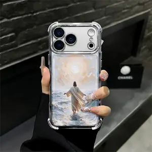God's Plan Jesus Walking on Water Phone Case Full Camera Lens Protection Shockproof Cover for iPhone 11 12 13 14 15 16 Plus 17 Pro Max and Samsung Galaxy S22 S23 FE S24 S25 Plus S26 Ultra.B2607