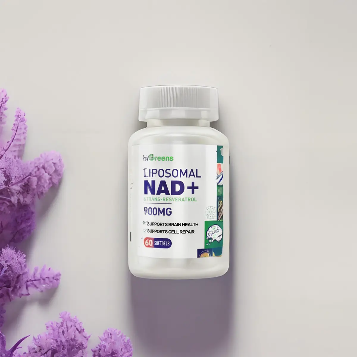 inGreens 900 mg Liposomal NAD+ Supplement with Trans Resveratrol 300 mg, Replaces NMN, Superior Absorption, True NAD Plus Supplement for DNA Repair an