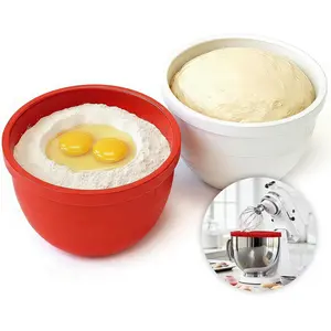 Foldable Silicone Bowl Insert for 5Qt KitchenAid Mixer Collapsible, Non-Stick Liner Mats for Easy Storage, Baking & Mixing, Heat Resistant & Dishwasher Safe
