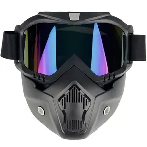 Outdoor Tactical Helmet With Detachable Mask, 1 Set Durable Face Cover For Hunting & Great, Motorcycle Mask