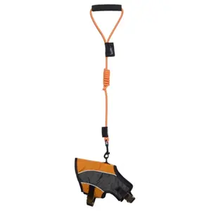 212 MAIN 2-In-1 Reflective Band Safety Dog Harness and Leash Set - Reflective-Max Premium Performance, Adjustable Fit, Large Size, Light Orange, Polyester Shell with Printed Outer, Reflective Band Harnesses, Safety Leash Harnesses