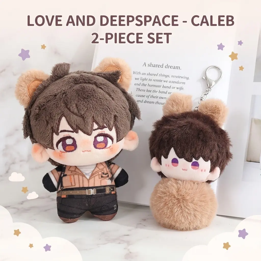 2pcs, Love and Deepspace Anime Merchandise Plush Doll, Cute Plush Keychain, Keychain Accessory, Stuffed Character Figure, Soft Toy - Keychain Bag Car Charm, Home Decor, Birthday Christmas Party Gift for Anime Fans Teens