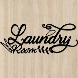 Vintage Metal Wall Sign, Laundry Room Letter Pattern Wall Art, Wall Decor for Home Laundry Room Bathroom, Home Decor, Signage, Vintage Garage Signs