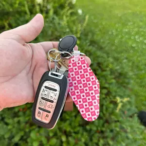 Strawberry Bow Motel Keychain | Coquette Aesthetic | Retro Cute Gift for Her