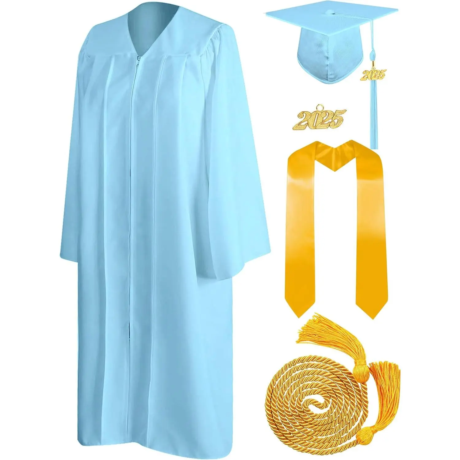 Matte Graduation Cap and Gown 2026 Set with Tassel Graduation for High School College Bachelor Matte Graduation Cap and Gown 2026 Set with Tassel Graduation for High School College Bachelor