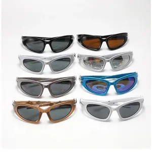 Edgy Y2K Punk Sports Sunglasses – Unisex Vintage UV400 Goggle Eyewear  Men and Women, Lightweight Durable Frames  Outdoor Activities, Cosplay, LED Party Accessories, Festivals, and Streetwear Style halloween waterproof head light Colorful Glow Rings for