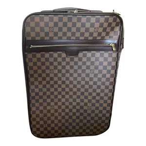 Pre-owned LOUIS VUITTON Coated Canvas travel bags Ebene Pegase 55 Carry On Bag with Checkered Pattern, Zippered Top, and Top Handle