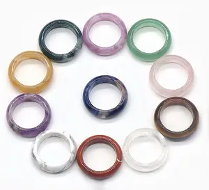 12pcs Natural Amethyst Rose Quartz Crystal Ring Set for Women Healing Gemstones Agate for Manifestation Anxiety Relief Aesthetic Stackable Jewelry Spiritual Positive Energy Meaningful Birthday Gift for Her Tarnish Free