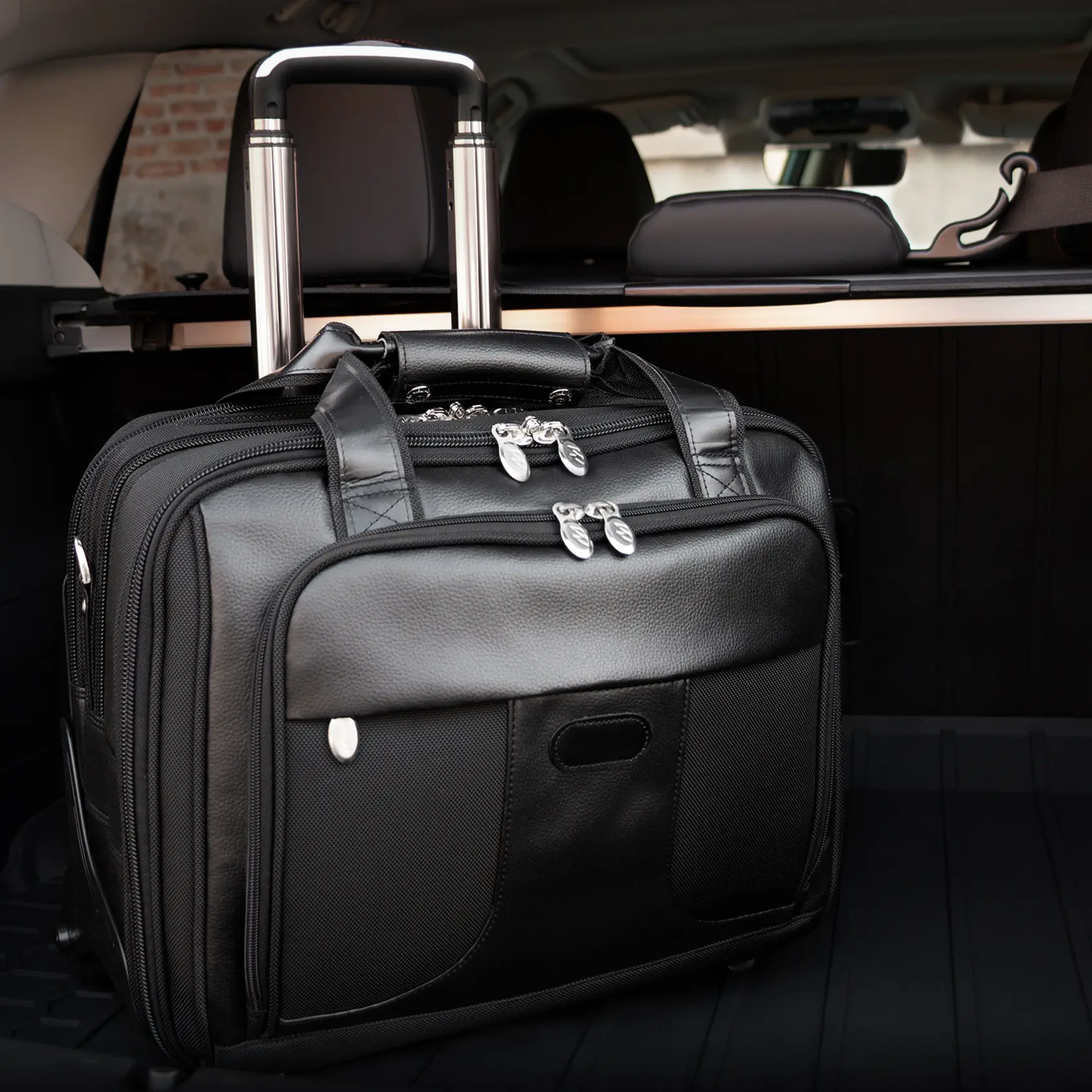 CHICAGO | 17” Nylon Detachable-Wheeled Overnight Laptop Case
