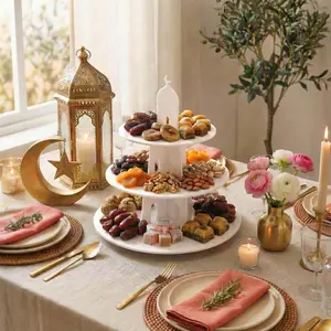 3-Tier Round Acrylic Serving Stand – Ramadan Date & Sweets Tower