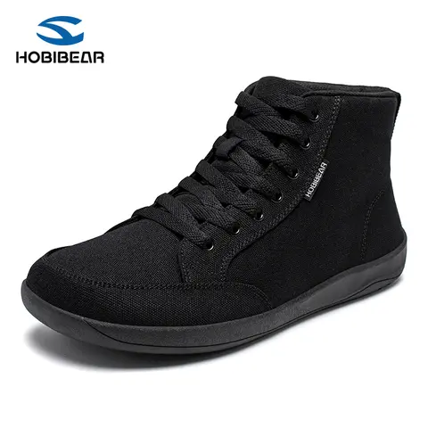 HOBIBEAR Men's Wide Toe Box Barefoot Boots - Warm, Waterproof Winter Footwear for Hiking, Everyday Wear, Outdoors