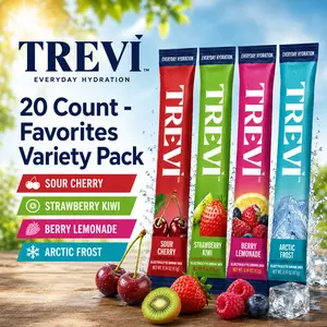 Everyday Sugar Free Electrolytes - Essential Drink Mix Hydration Powder Packets - 20 Count - Favorites Variety Pack - Sour Cherry, Strawberry Kiwi, Berry Lemonade, Arctic Frost