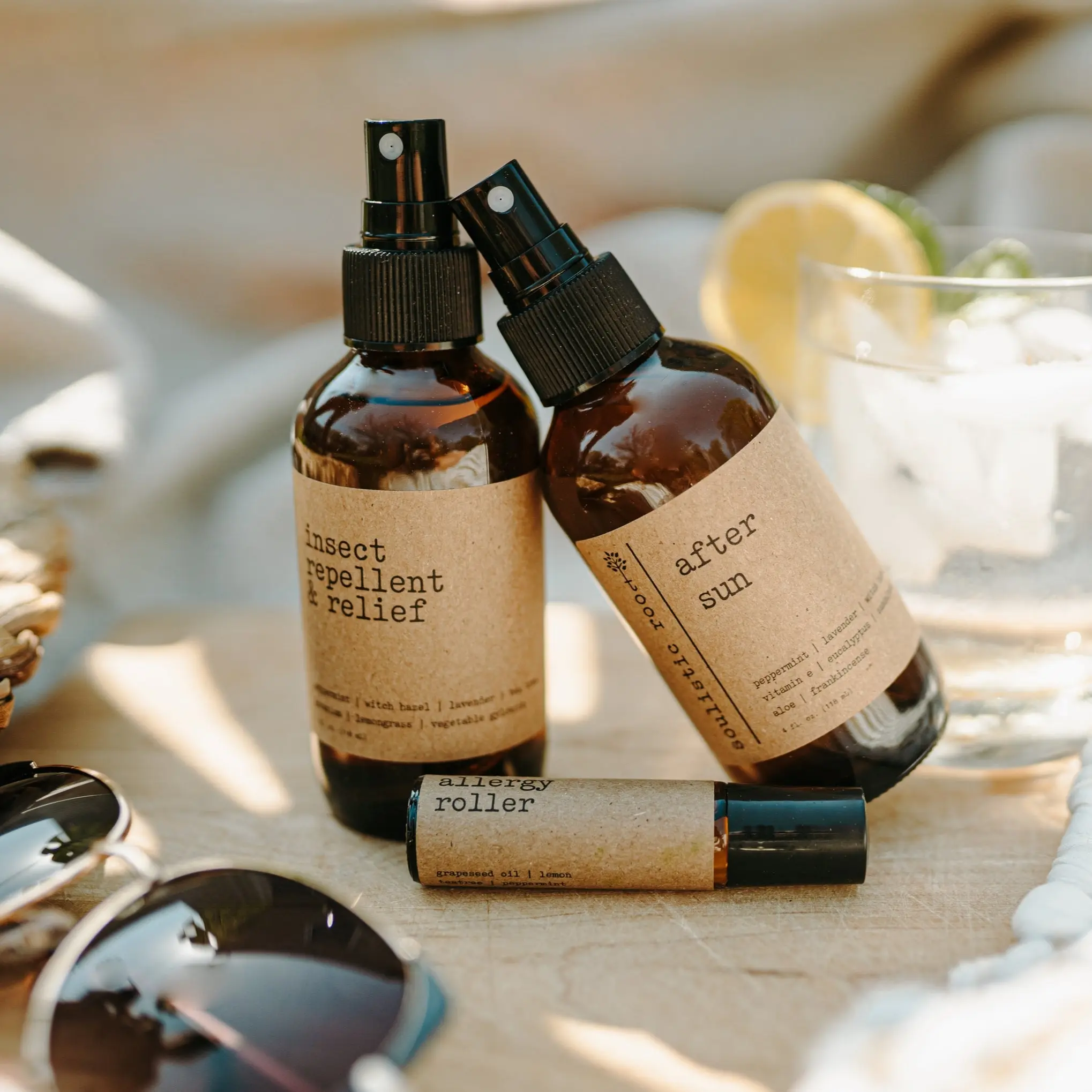 Outdoor Wellness Gift Set | Natural After Sun, Insect Repellent & Allergy Relief Roller