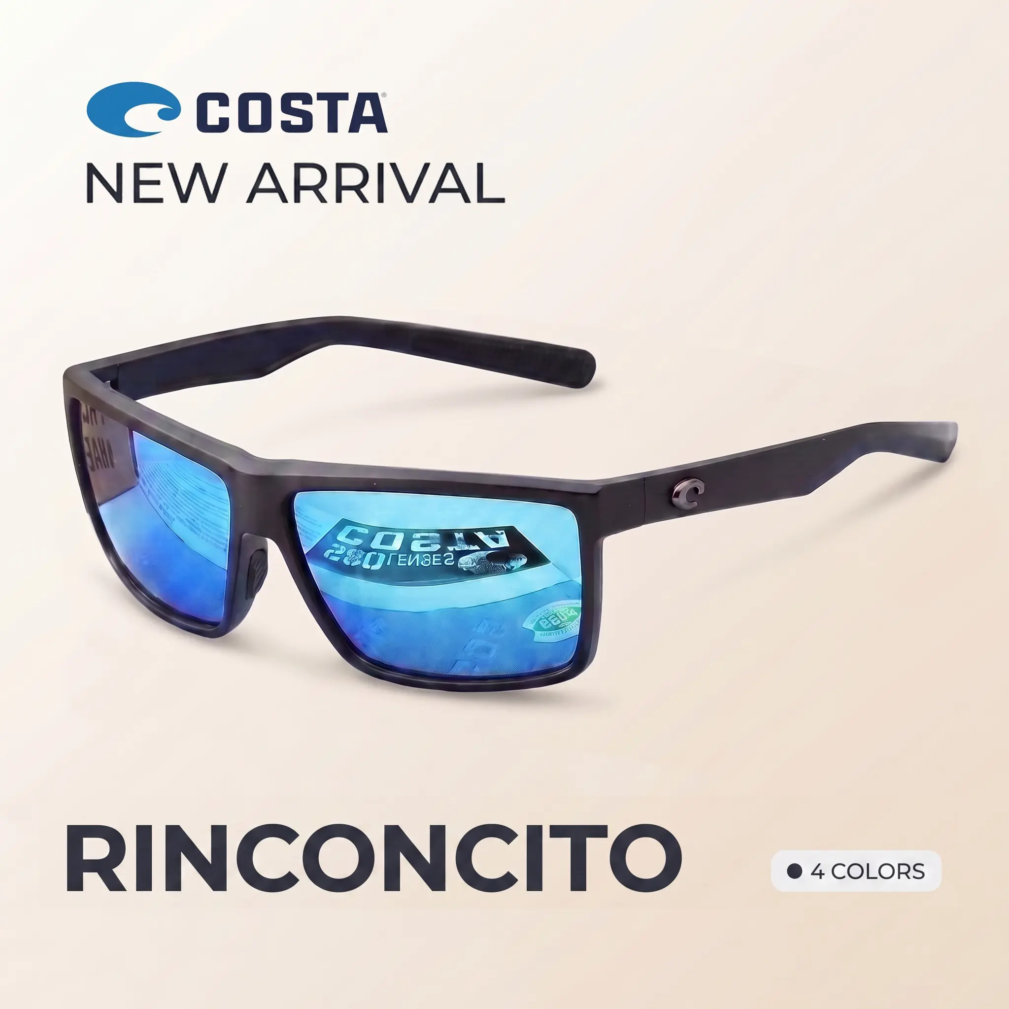Costa Del Mar Polarized Outdoor Sunglasses, UV400 Blue Mirror Lenses for Fishing, Driving & Water Sports