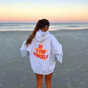 DO IT FOR YOURSELF HOODIE Gildan Brand Women's Top, Cotton/Polyester Blend, Soft & Cozy, Screen Printed Design, Oversized Fit - Jewels Kennedy Designs