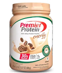 Premier Protein Powder, Cafe Latte, 30g Protein, 1g Sugar, 100% Whey Protein, Keto Friendly, No Soy Ingredients, Gluten Free, 17 Servings, 23.9 Ounce (Pack of 1)