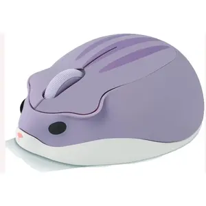 Cute Hamster Shape Less Noice Portable Mobile Optical 1200DPI USB Mice Cordless  for PC Laptop Computer Notebook MacBook  Girl Boy Men Women Adults School Office  (Purple)