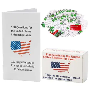 US Citizen Naturalization Exam Cards, Flashcards for The United States Citizenship Exam, 100 USCIS Questions and Answers Citizenship Flashcards