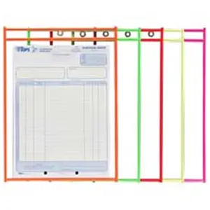 212 MAIN Shop Ticket Holder, 9in.x12in., Metal Eyelets, Assorted (C-Line Products Inc. Branded)