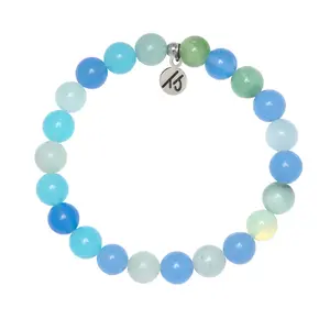 Defining Bracelet- Wellness Bracelet with Multi Blue Jade Gemstones