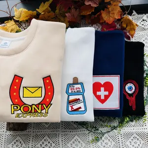 Embroidered Mouthwashing Patches Sweatshirt, Anya Jumpsuit Embroidered Patches, Curly Mouthwashing, Mouthwashing Game, Mouthwashing Gift