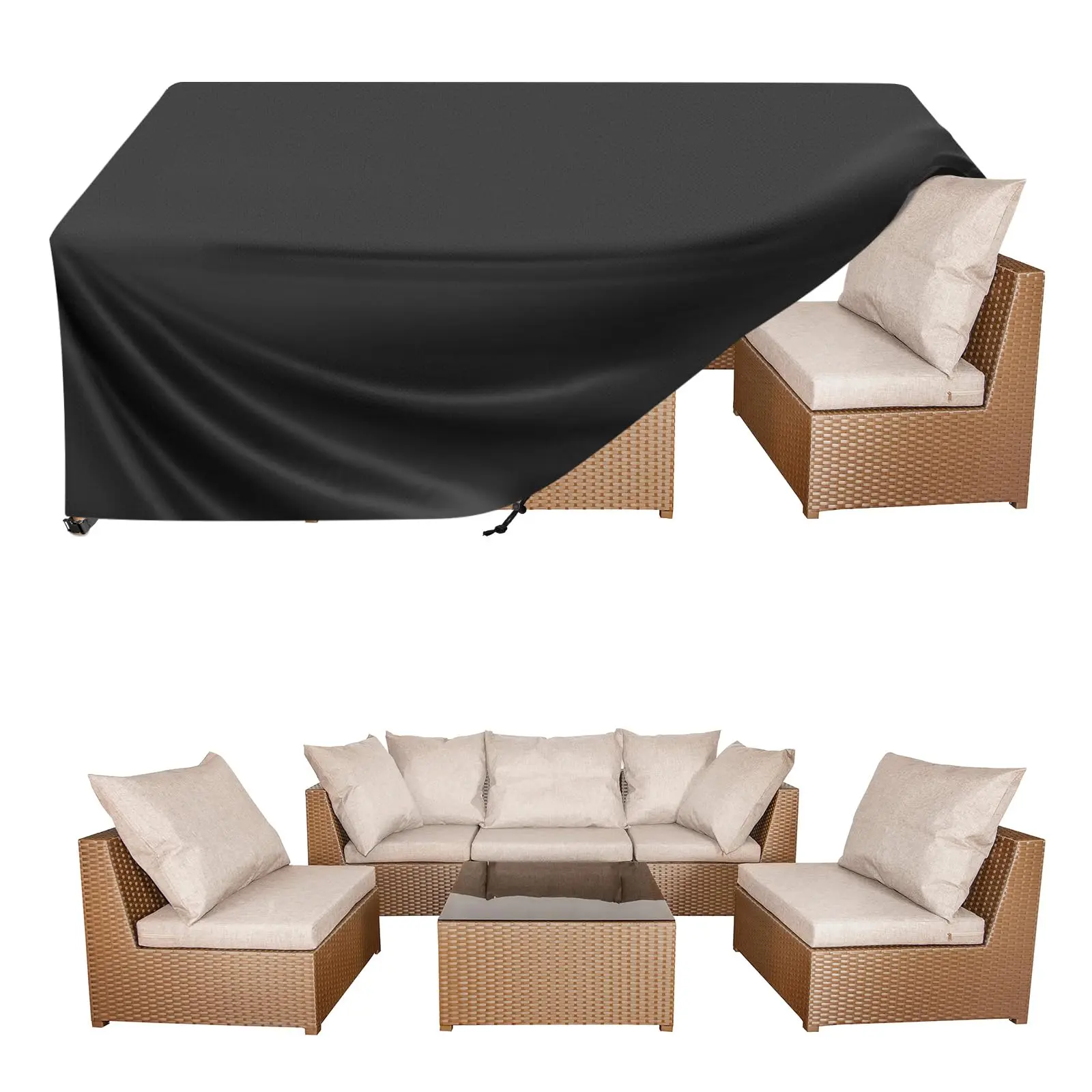 Heavy-Duty Courtyard Furniture Cover, Outdoor Patio Furniture, Blocks Rain Hail Snow, Dust Cover for Protection, Durable Weather Resistant