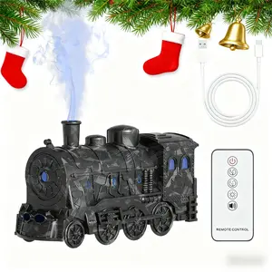 Essential Oil Diffuser, Steam Train Essential Oil Diffuser, 300 ml Retro Train Humidifier, Humidifier Magic Train with 2 Light 2 Mist Modes, Auto Shut-Off for Bedroom Home Office, Humidifier Diffusers