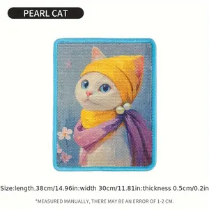 PEARL CAT Cat Scratching Post Durable Sisal Material Wall Mountable Pet Toy Suitable for Cats to Scratch and Play Indoors 38cm x 30cm x 0.5cm