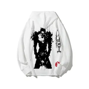 Death Note Ryuk Hoodie Anime Graphic Japanese Aesthetic Streetwear Cozy Fall Winter Unisex Couple Style Soft Cotton Oversized Harajuku Outfit Gift